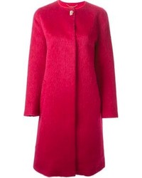 Женское ярко-розовое пальто от Salvatore Ferragamo