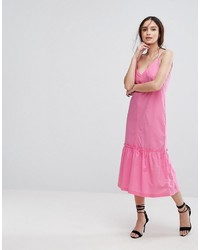 Ярко-розовое платье-комбинация от Warehouse