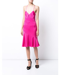 Ярко-розовое платье-комбинация от Galvan