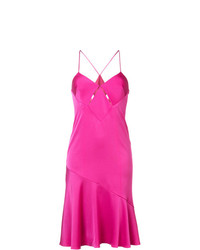 Ярко-розовое платье-комбинация от Galvan