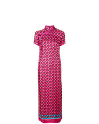 Ярко-розовое платье-макси с принтом от F.R.S For Restless Sleepers