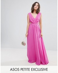 Ярко-розовое платье-макси от Asos