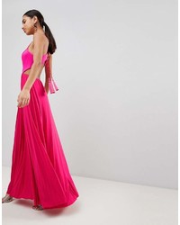 Ярко-розовое платье-макси от Asos