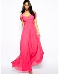 Ярко-розовое платье-макси от Forever Unique