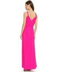 Ярко-розовое платье-макси от Susana Monaco