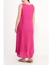 Ярко-розовое платье-макси от Indiano Natural