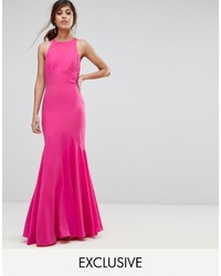 Ярко-розовое платье-макси от Jarlo
