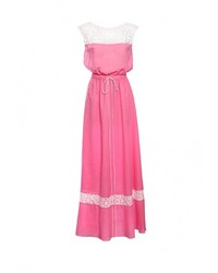 Ярко-розовое платье-макси от Maria Rybalchenko
