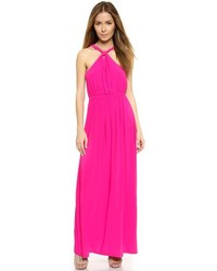 Ярко-розовое платье-макси от Susana Monaco