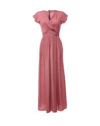 Ярко-розовое платье-макси от Tutto Bene