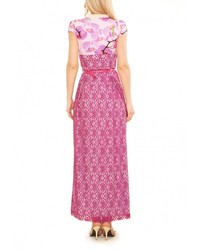 Ярко-розовое платье-макси от Спартак