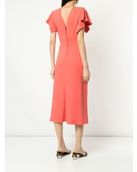 Ярко-розовое платье-миди от Ginger & Smart