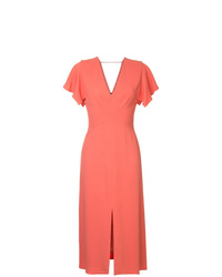 Ярко-розовое платье-миди от Ginger & Smart