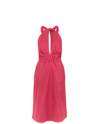 Ярко-розовое платье-миди от Lilly Sarti