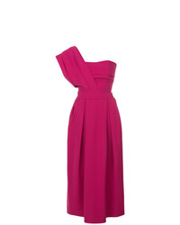 Ярко-розовое платье-миди от Preen by Thornton Bregazzi
