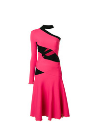 Ярко-розовое платье-миди от Proenza Schouler
