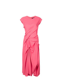 Ярко-розовое платье-миди от Sies Marjan