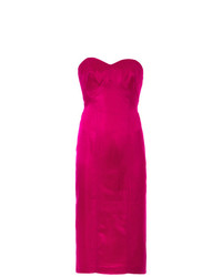 Ярко-розовое платье-миди от Tufi Duek