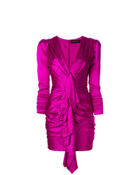 Ярко-розовое платье прямого кроя от Alexandre Vauthier