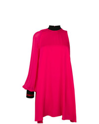Ярко-розовое платье прямого кроя от Amen