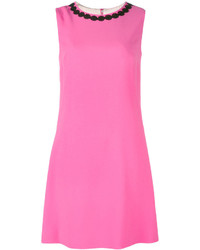 Ярко-розовое платье прямого кроя от Dolce & Gabbana