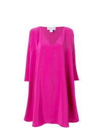 Ярко-розовое платье прямого кроя от Gianluca Capannolo