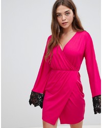 Ярко-розовое платье прямого кроя от Girls On Film