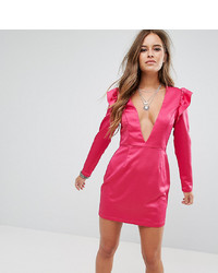 Ярко-розовое платье прямого кроя от Glamorous Petite
