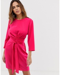 Ярко-розовое платье с запахом от ASOS DESIGN