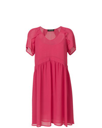 Ярко-розовое платье с пышной юбкой от Twin-Set