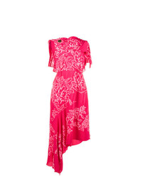 Ярко-розовое платье-футляр с вышивкой от Peter Pilotto