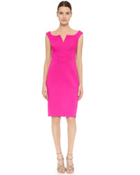 Ярко-розовое платье-футляр от Zac Posen