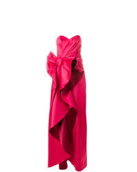 Ярко-розовое сатиновое вечернее платье от Viktor&Rolf Soir