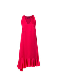 Ярко-розовое сатиновое платье-футляр от Gloria Coelho