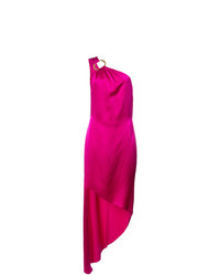 Ярко-розовое сатиновое платье-футляр от Haney