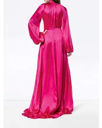 Ярко-розовое шелковое вечернее платье от Gucci
