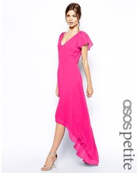 Ярко-розовое шифоновое платье-макси от Asos