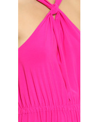 Ярко-розовое шифоновое платье-макси от Susana Monaco