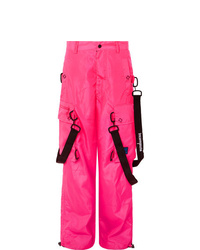 Ярко-розовые брюки карго от Off-White