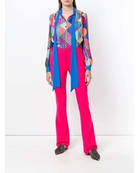 Ярко-розовые брюки-клеш от Mary Katrantzou