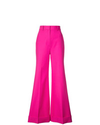 Ярко-розовые брюки-клеш от Khaite