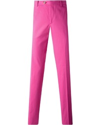 Ярко-розовые брюки чинос от Etro