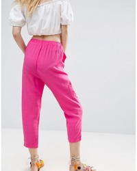 Женские ярко-розовые брюки от Asos