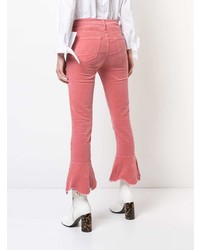 Ярко-розовые джинсы-клеш от Mother