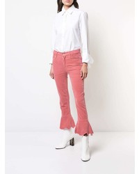 Ярко-розовые джинсы-клеш от Mother