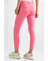 Ярко-розовые джинсы скинни от J Brand