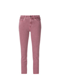 Ярко-розовые джинсы скинни от Paige