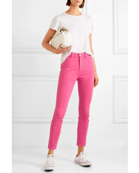 Ярко-розовые джинсы скинни от Current/Elliott