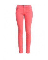 Ярко-розовые джинсы скинни