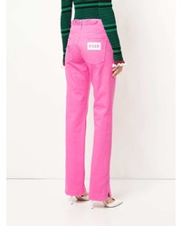 Женские ярко-розовые джинсы от MSGM